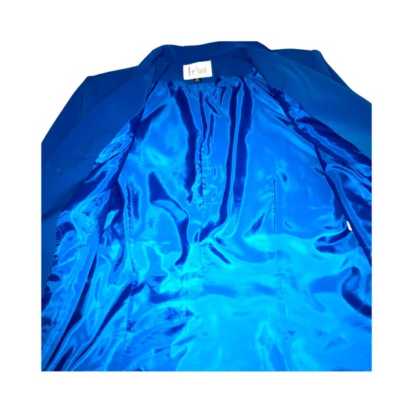 🌷Le Suit Blue Blazer Size 16 - Picture 5 of 6
